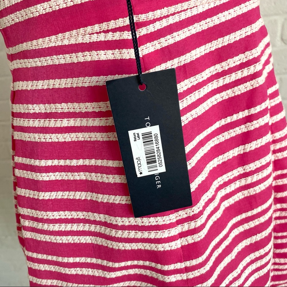 TOMMY HILFIGER STRIPE DRESS PINK WHITE SLEEVELESS SIZE 10 PETITE NEW 10P - Picture 6 of 13